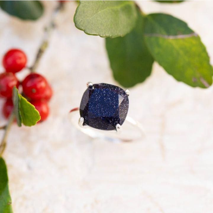 The Ashton - Natural Blue Sandstone Rings Handmade Handcrafted