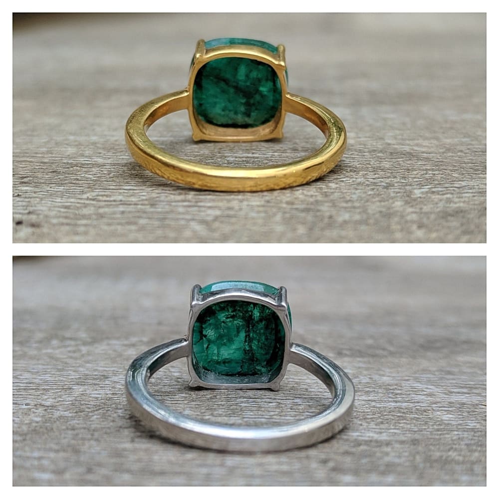 The Ashton - Natural Emerald Rings Handmade Handcrafted