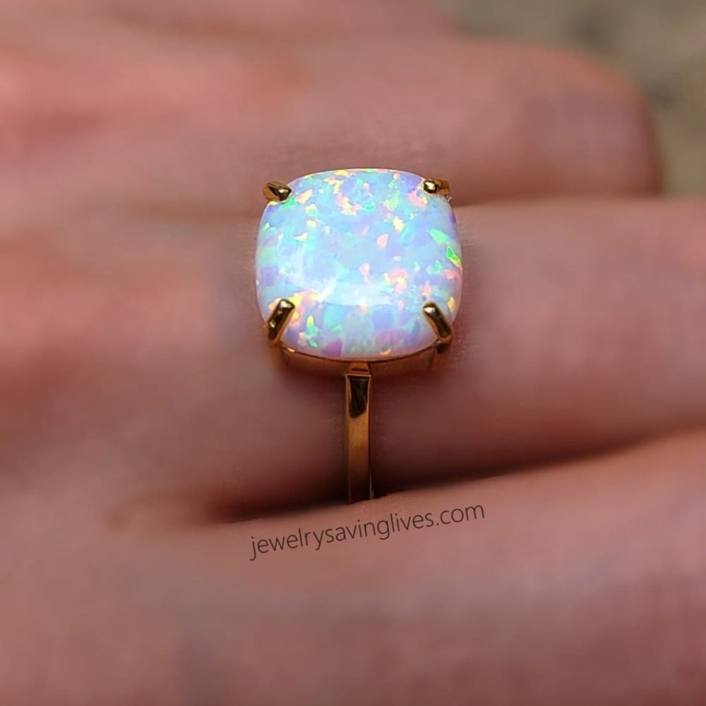 The Ashton - Natural Fire Opal Rings Handmade Handcrafted