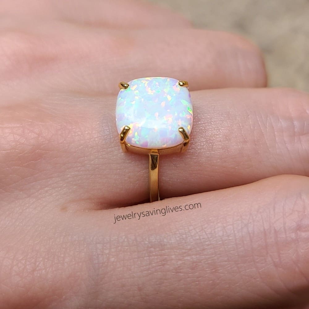 The Ashton - Natural Fire Opal Rings Handmade Handcrafted