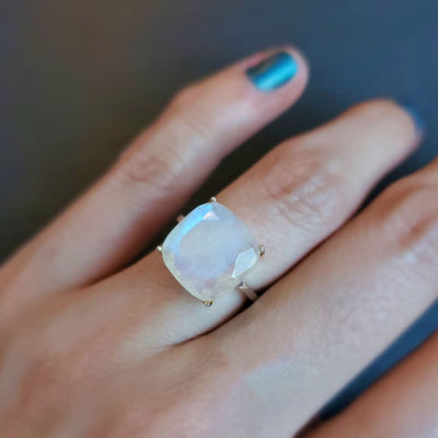 The Ashton - Natural Moonstone Rings Handmade Handcrafted