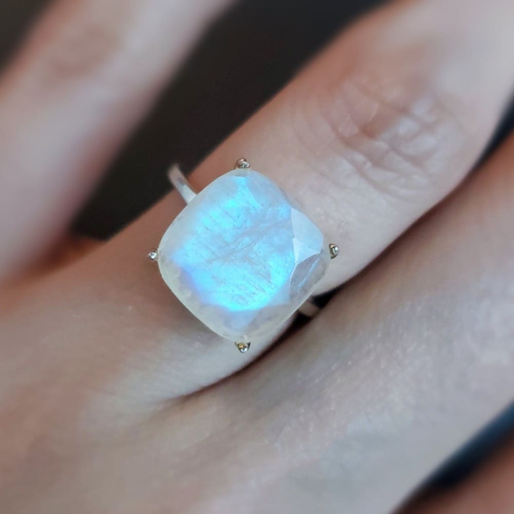 The Ashton - Natural Moonstone Rings Handmade Handcrafted