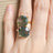 The Ashton - Natural Moss Agate Rings Handmade Handcrafted