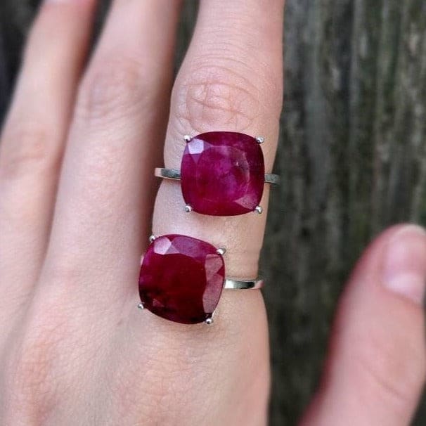 The Ashton - Natural Ruby Rings Handmade Handcrafted