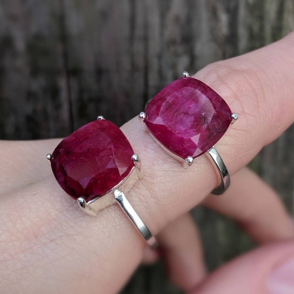 The Ashton - Natural Ruby Rings Handmade Handcrafted