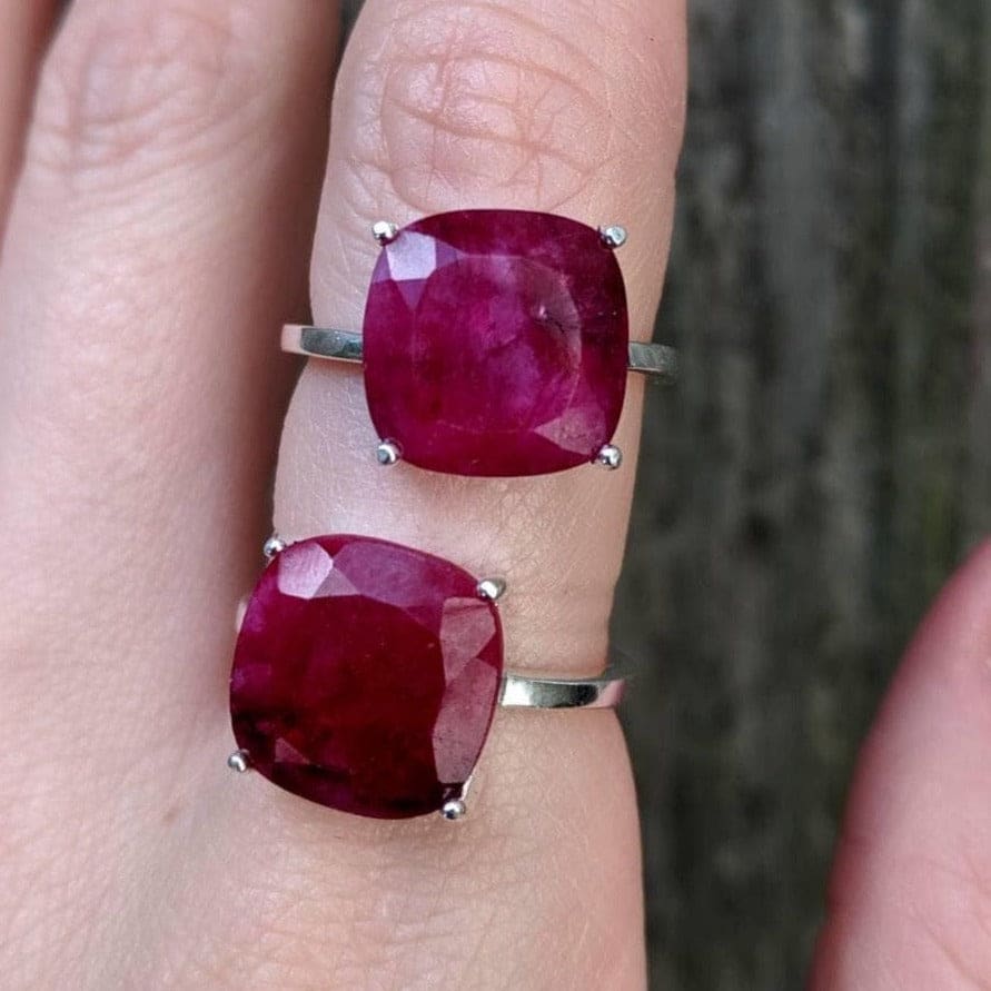The Ashton - Natural Ruby Rings Handmade Handcrafted