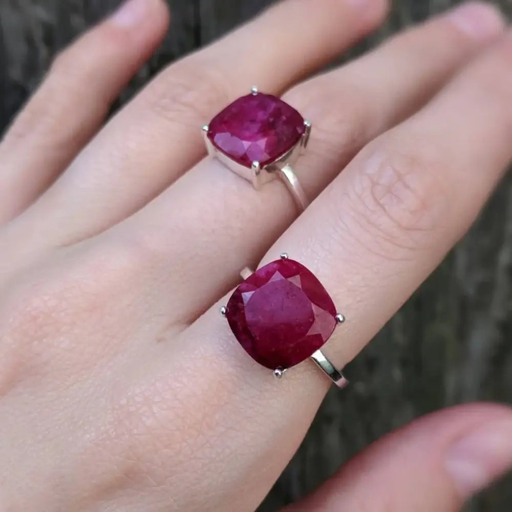 The Ashton - Natural Ruby Rings Handmade Handcrafted