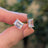 The Audette - Emerald Cut Moissanite Stud Earrings Earrings Handmade Handcrafted