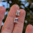 The Audette - Emerald Cut Moissanite Stud Earrings Earrings Handmade Handcrafted
