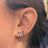The Audette - Emerald Cut Moissanite Stud Earrings Earrings Handmade Handcrafted