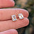 The Audette - Emerald Cut Moissanite Stud Earrings Earrings Handmade Handcrafted