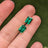 The Audette - Emerald Cut Emerald Stud Earrings Earrings Handmade Handcrafted