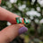 The Audette - Emerald Cut Emerald Stud Earrings Earrings Handmade Handcrafted