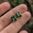The Audette - Emerald Cut Emerald Stud Earrings Earrings Handmade Handcrafted