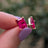 The Audette - Emerald Cut Ruby Stud Earrings Earrings Handmade Handcrafted