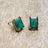 The Audie - Natural Emerald Stud Earrings Earrings Handmade Handcrafted