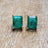 The Audie - Natural Emerald Stud Earrings Earrings Handmade Handcrafted