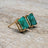 The Audie - Natural Emerald Stud Earrings Earrings Handmade Handcrafted