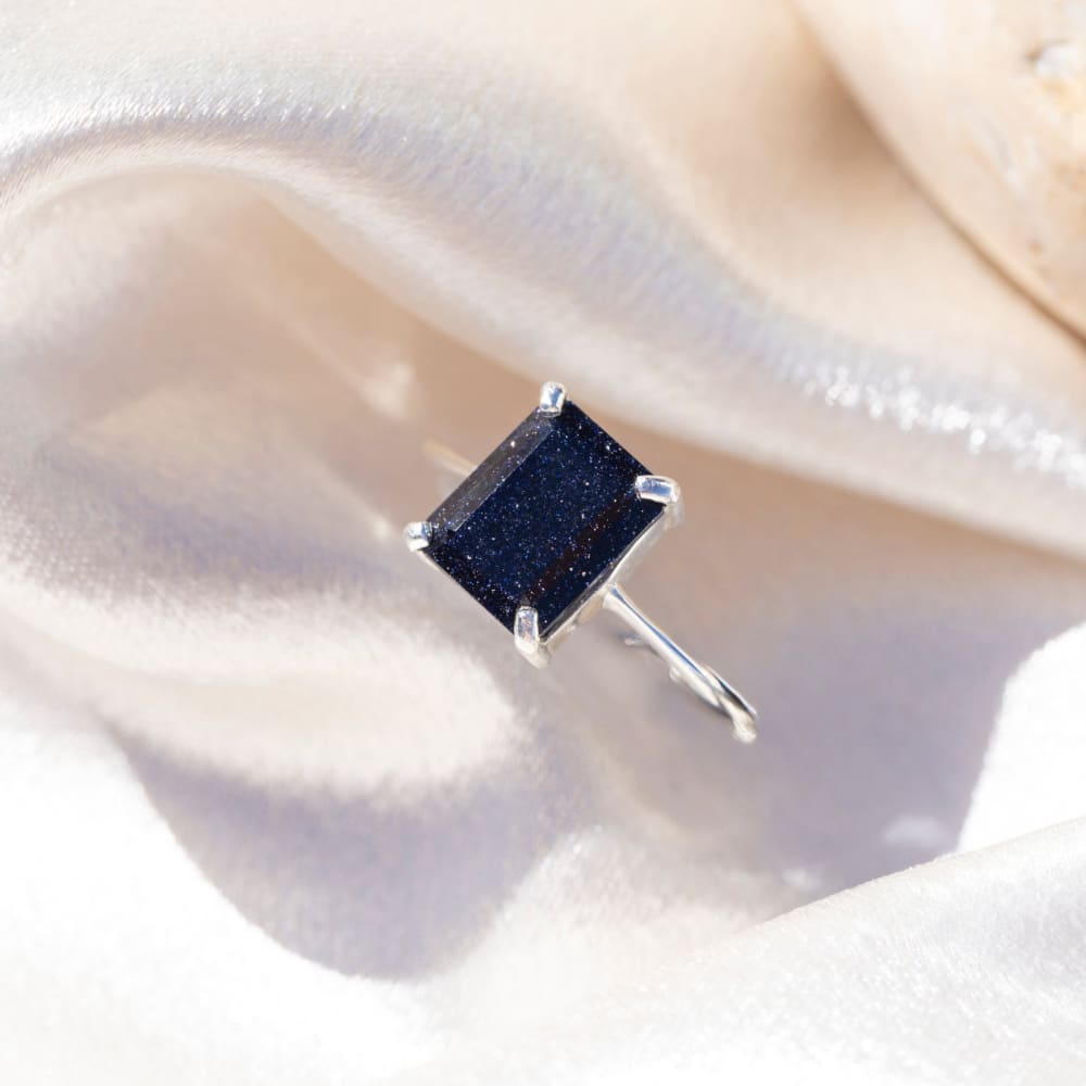 The Audrey - Blue Sandstone Rings Handmade Handcrafted