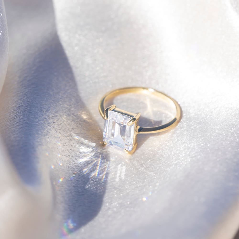 The Audrey - Moissanite Rings Handmade Handcrafted