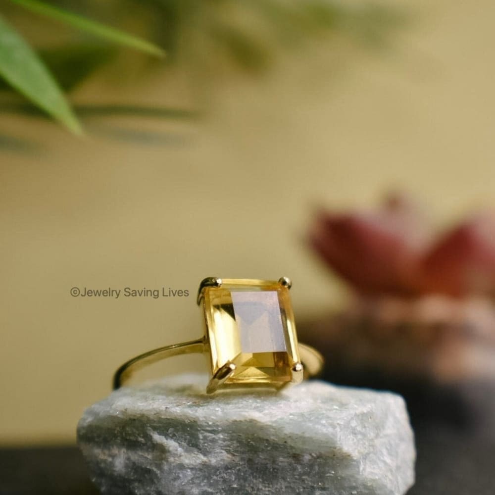 The Audrey- Citrine Ring Rings Handmade Handcrafted
