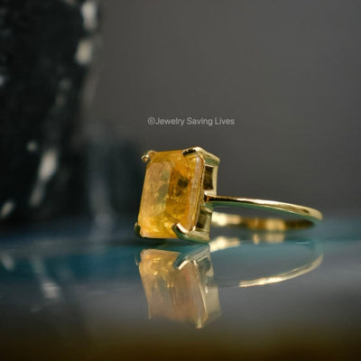 The Audrey- Natural Citrine Rings Handmade Handcrafted