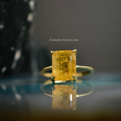 The Audrey- Natural Citrine Rings Handmade Handcrafted