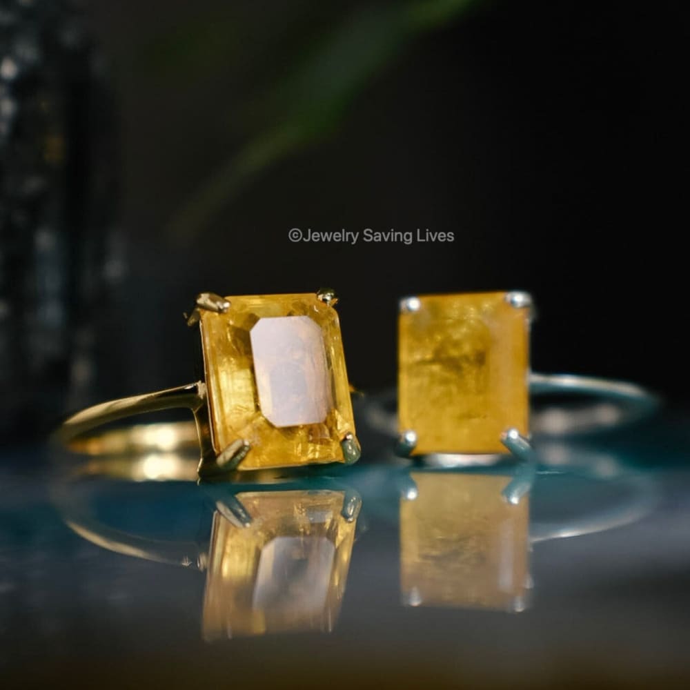 The Audrey- Natural Citrine Rings Handmade Handcrafted