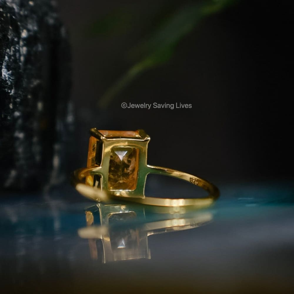 The Audrey- Natural Citrine Rings Handmade Handcrafted