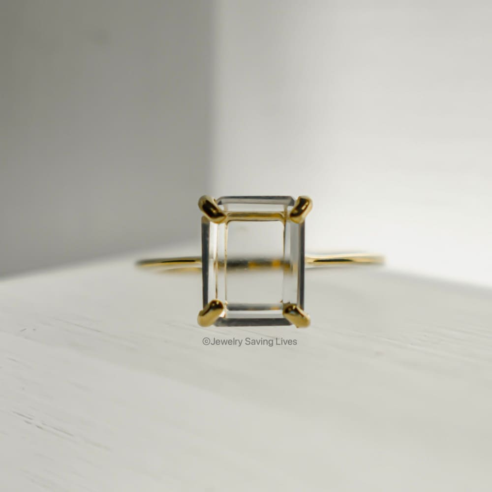 The Audrey- Natural Clear Quartz Rings Handmade Handcrafted