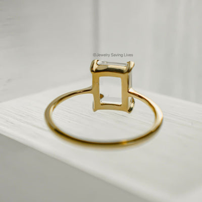 The Audrey- Natural Clear Quartz Rings Handmade Handcrafted