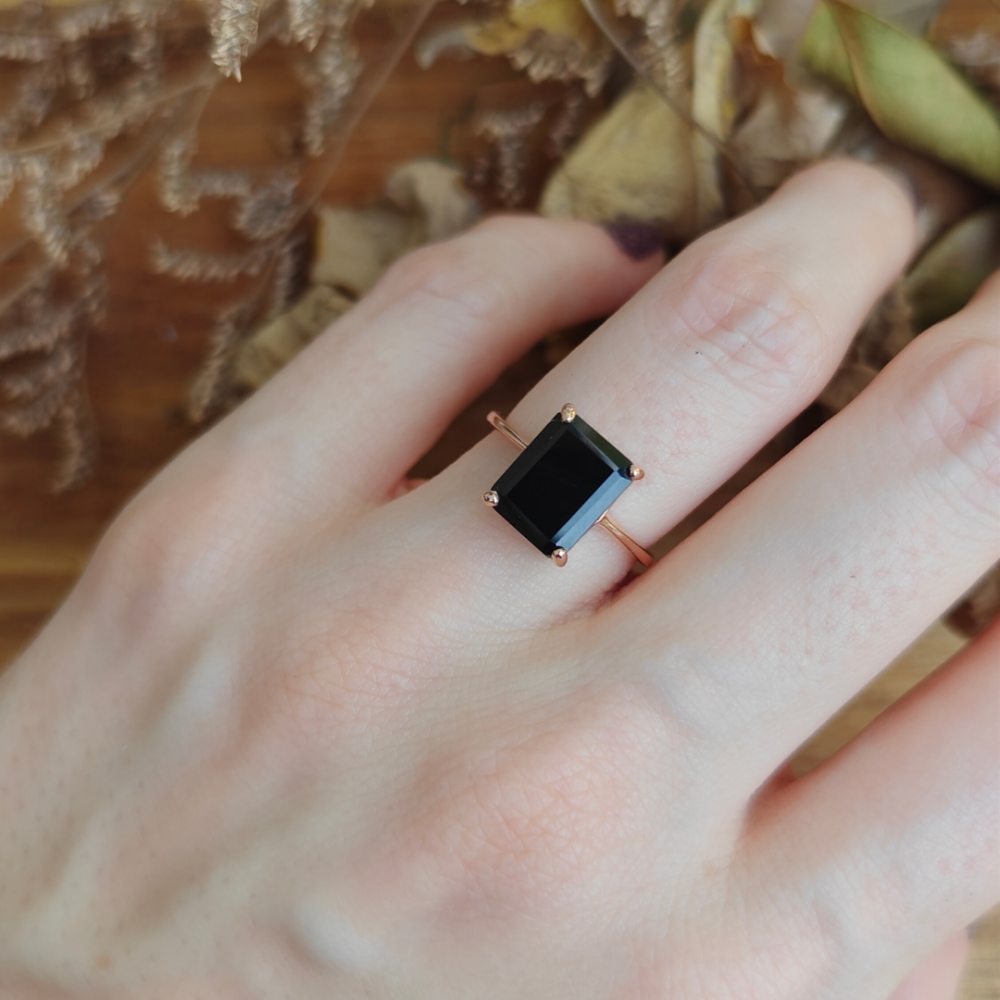 The Audrey- Natural Onyx Rings Handmade Handcrafted