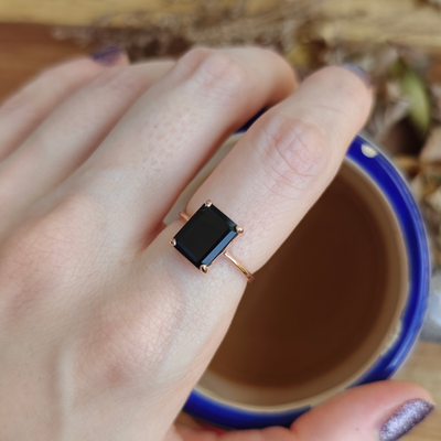 The Audrey- Natural Onyx Rings Handmade Handcrafted