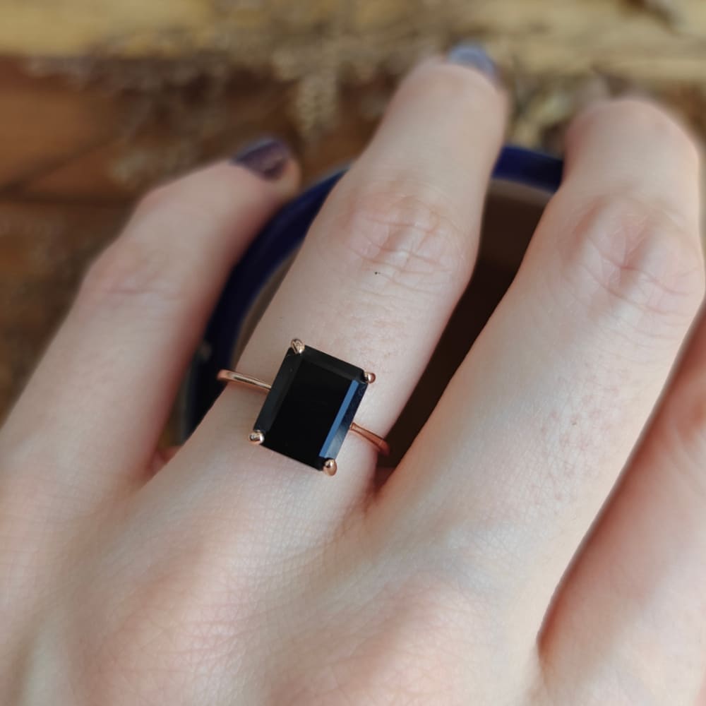 The Audrey- Natural Onyx Rings Handmade Handcrafted