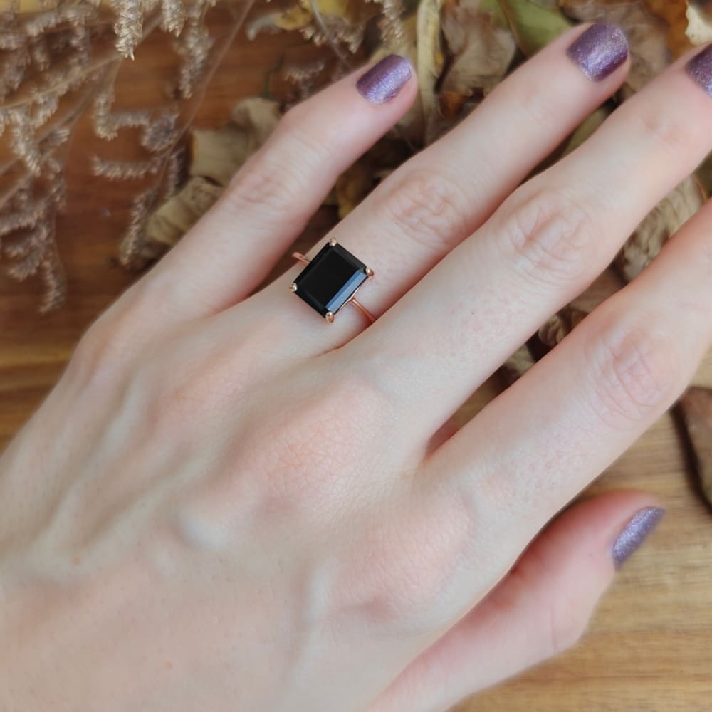 The Audrey- Natural Onyx Rings Handmade Handcrafted