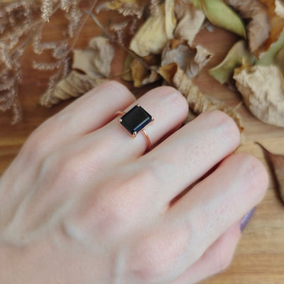 The Audrey- Natural Onyx Rings Handmade Handcrafted