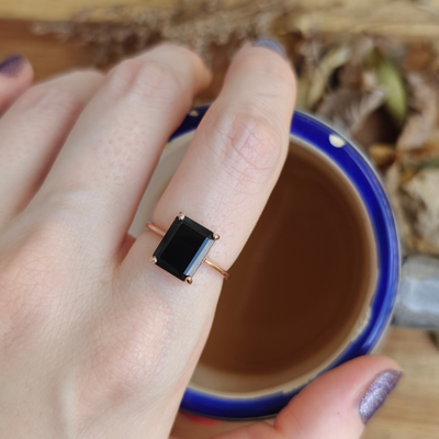 The Audrey- Natural Onyx Rings Handmade Handcrafted