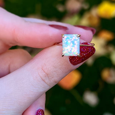 The Audrey- Natural Opal Rings Handmade Handcrafted