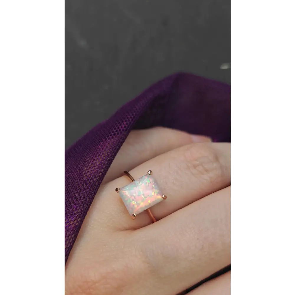 The Audrey- Natural Opal Rings Handmade Handcrafted