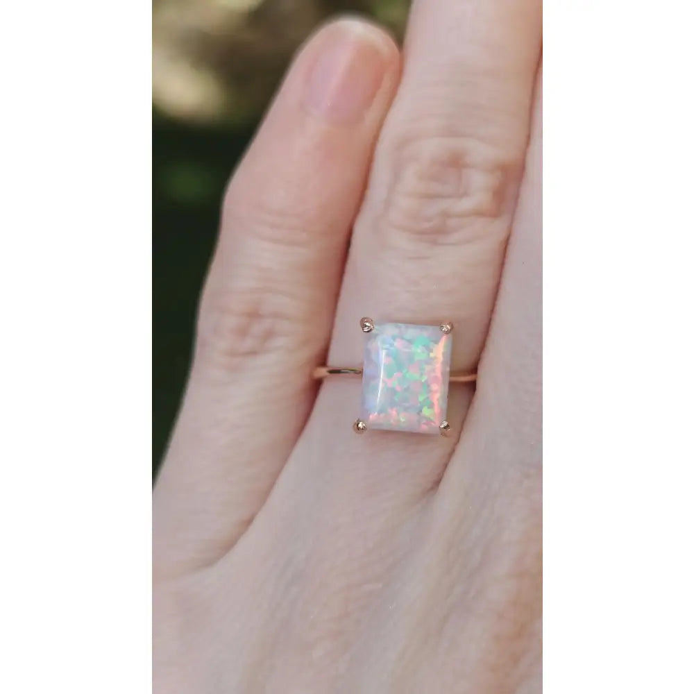 The Audrey- Natural Opal Rings Handmade Handcrafted