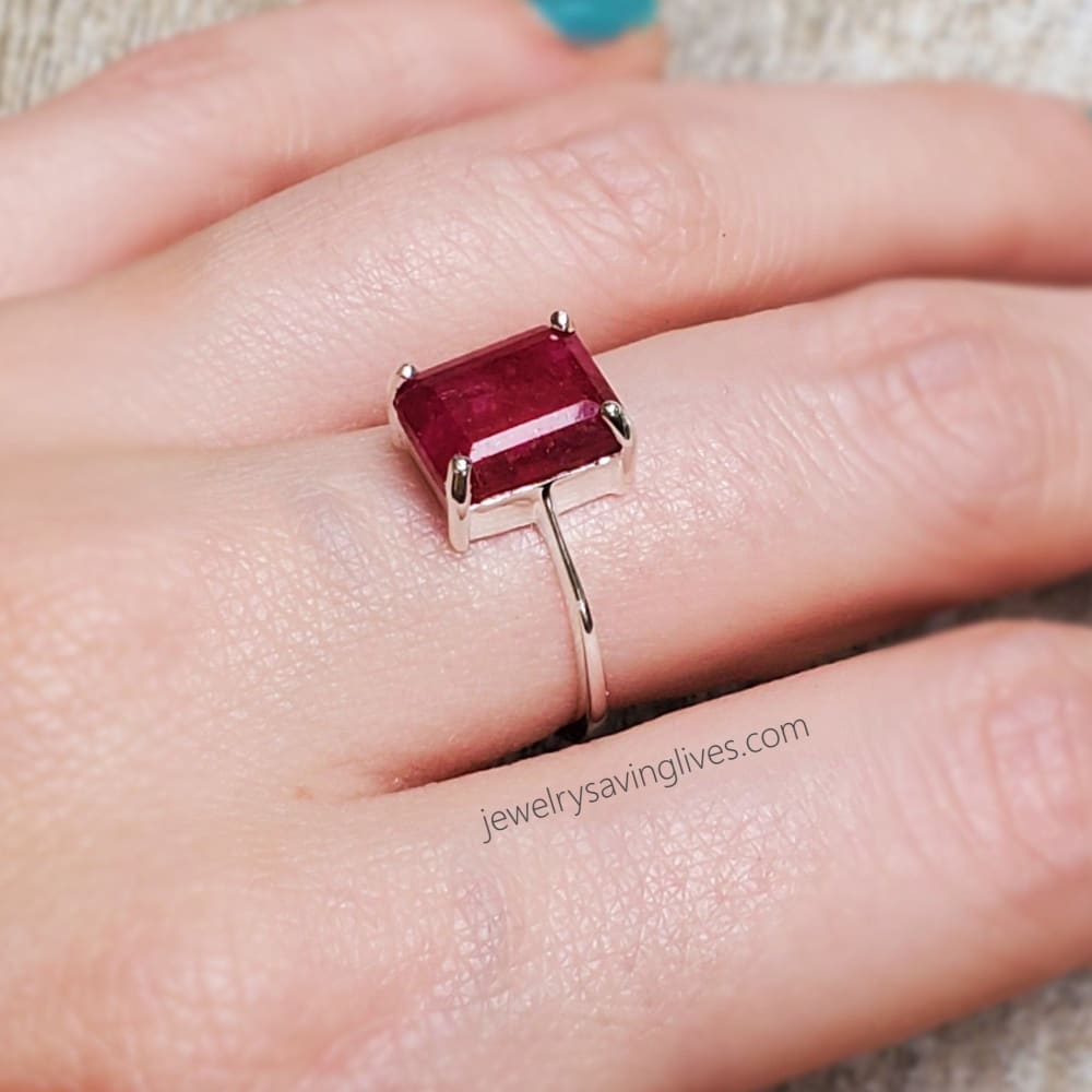 The Audrey- Natural Ruby Rings Handmade Handcrafted