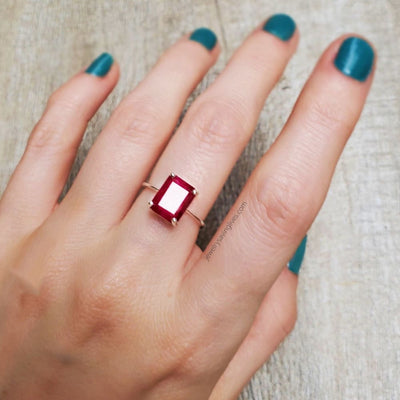 The Audrey- Natural Ruby Rings Handmade Handcrafted