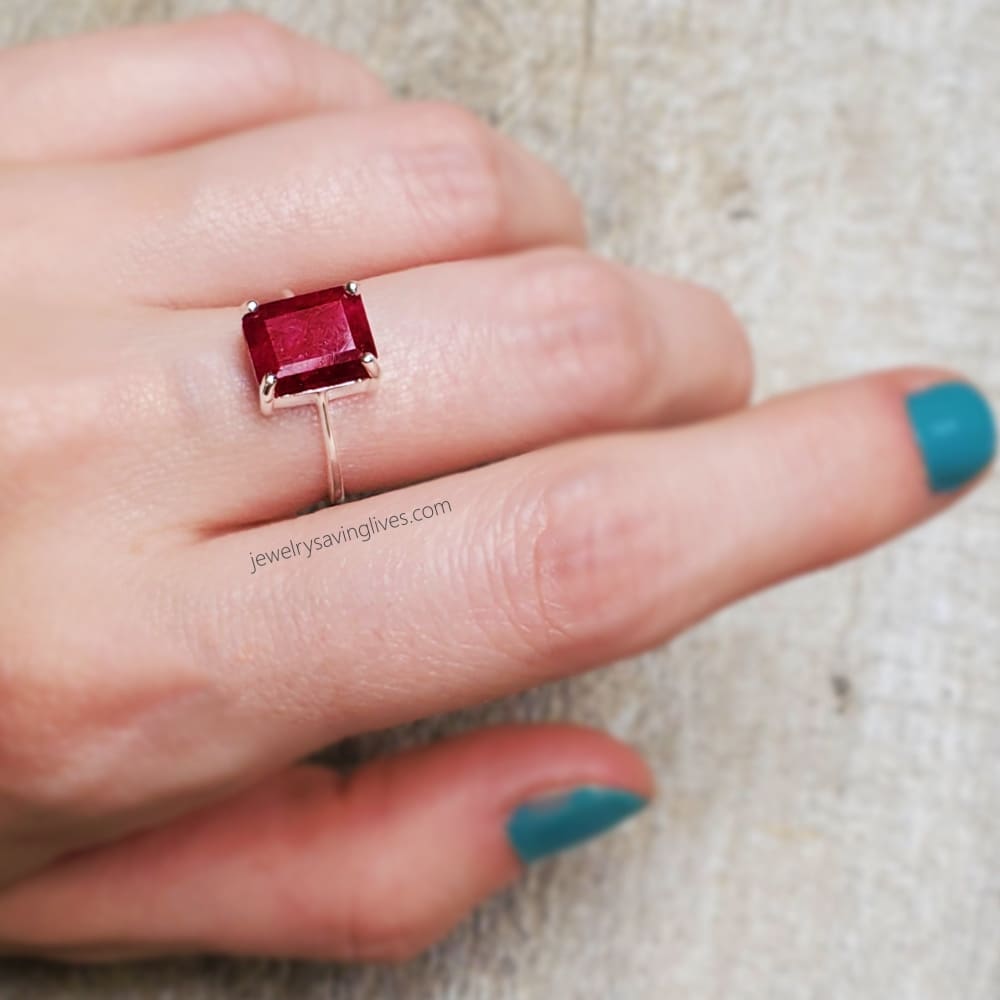 The Audrey- Natural Ruby Rings Handmade Handcrafted