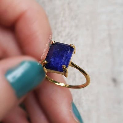 The Audrey- Natural Sapphire Rings Handmade Handcrafted