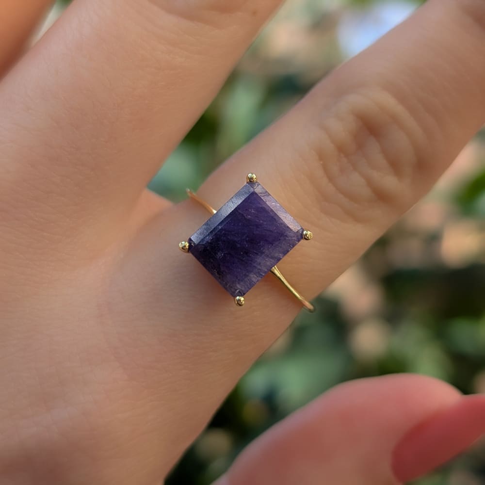 The Audrey- Natural Sapphire Rings Handmade Handcrafted
