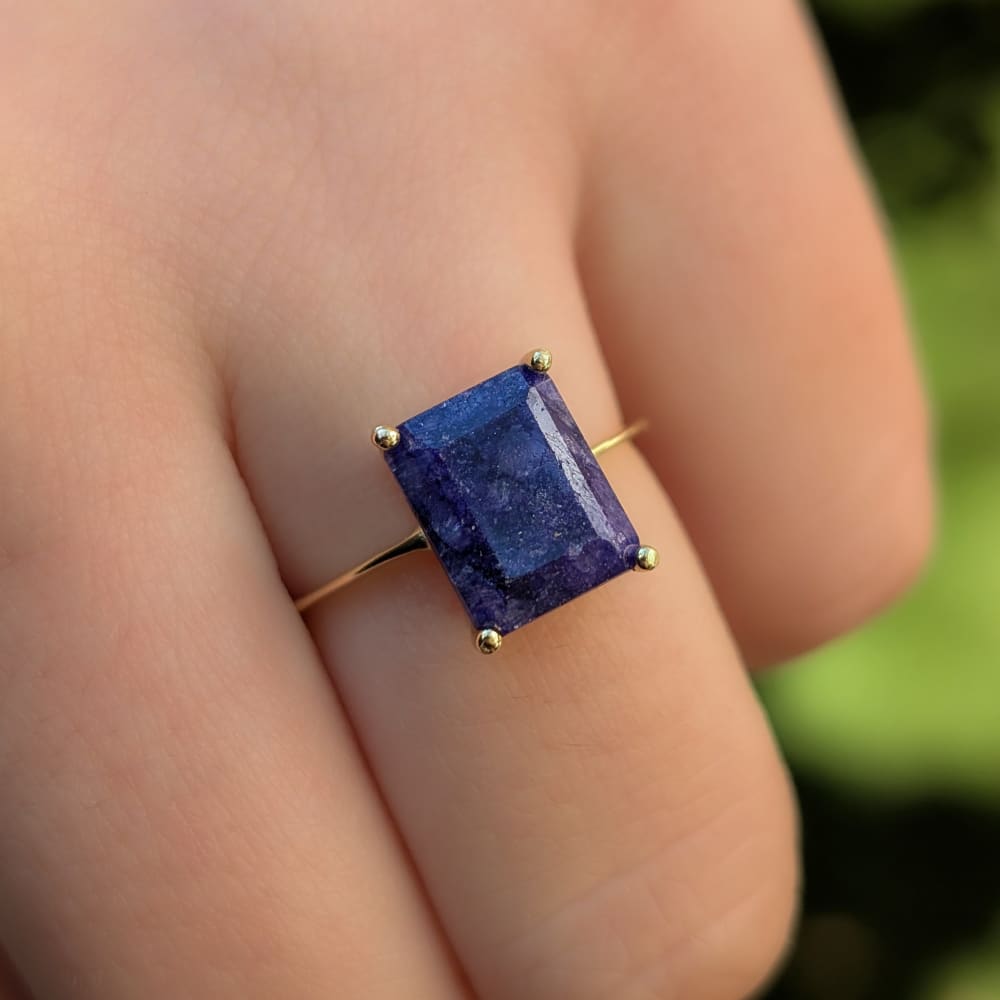 The Audrey- Natural Sapphire Rings Handmade Handcrafted