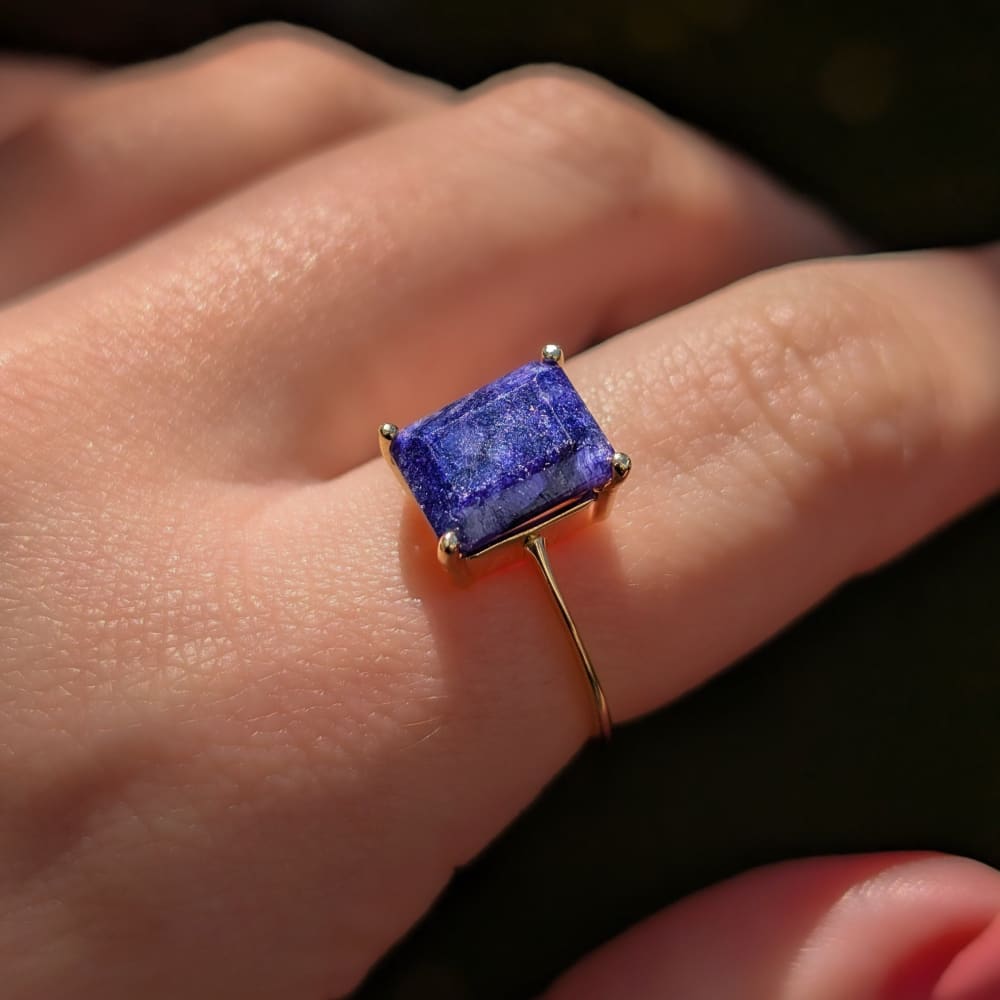 The Audrey- Natural Sapphire Rings Handmade Handcrafted