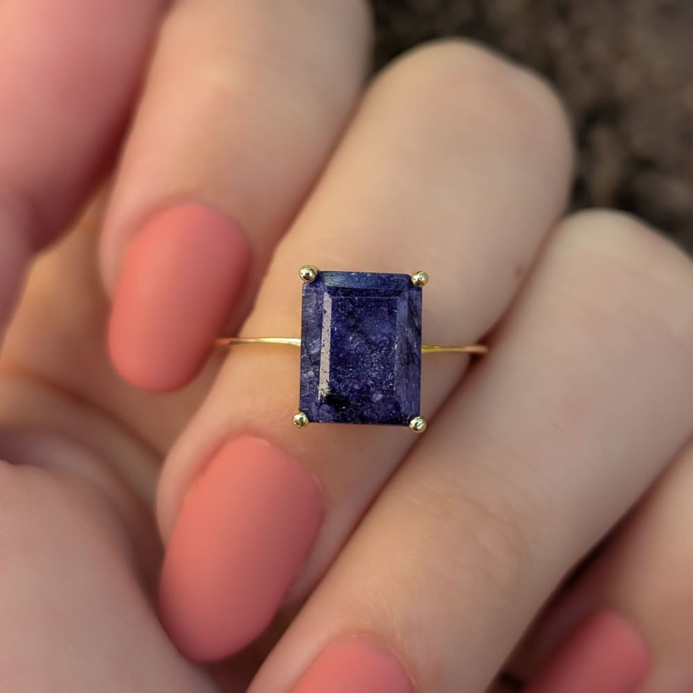 The Audrey- Natural Sapphire Rings Handmade Handcrafted