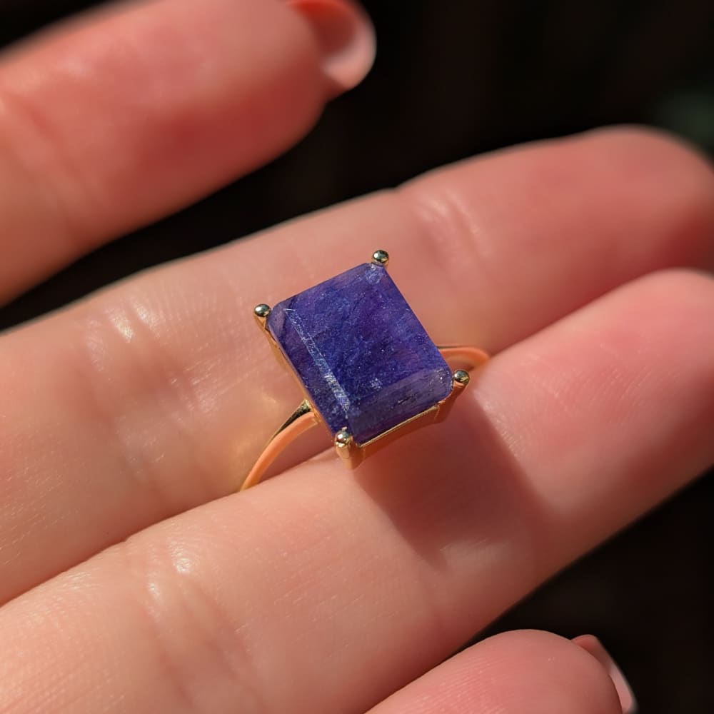 The Audrey- Natural Sapphire Rings Handmade Handcrafted