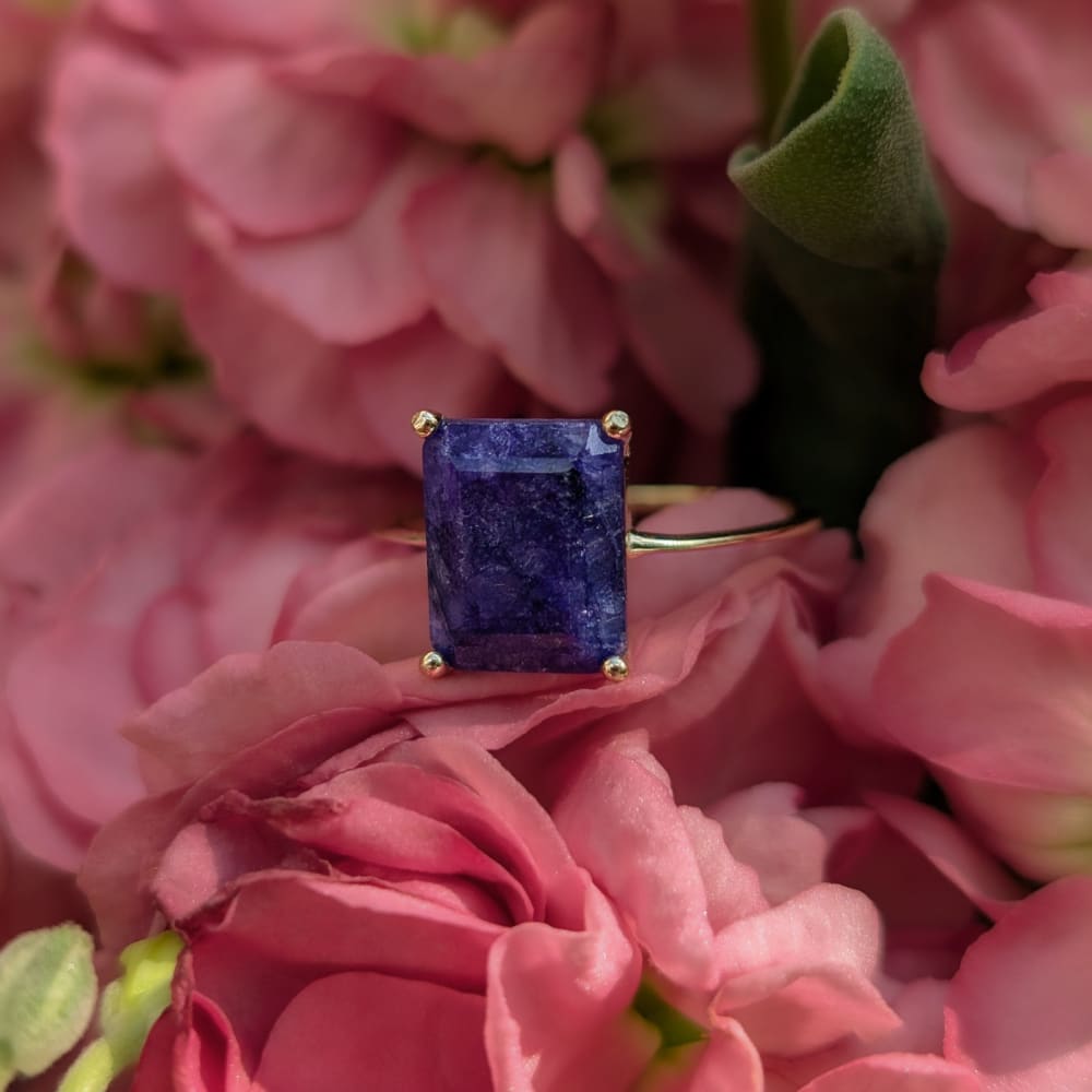 The Audrey- Natural Sapphire Rings Handmade Handcrafted